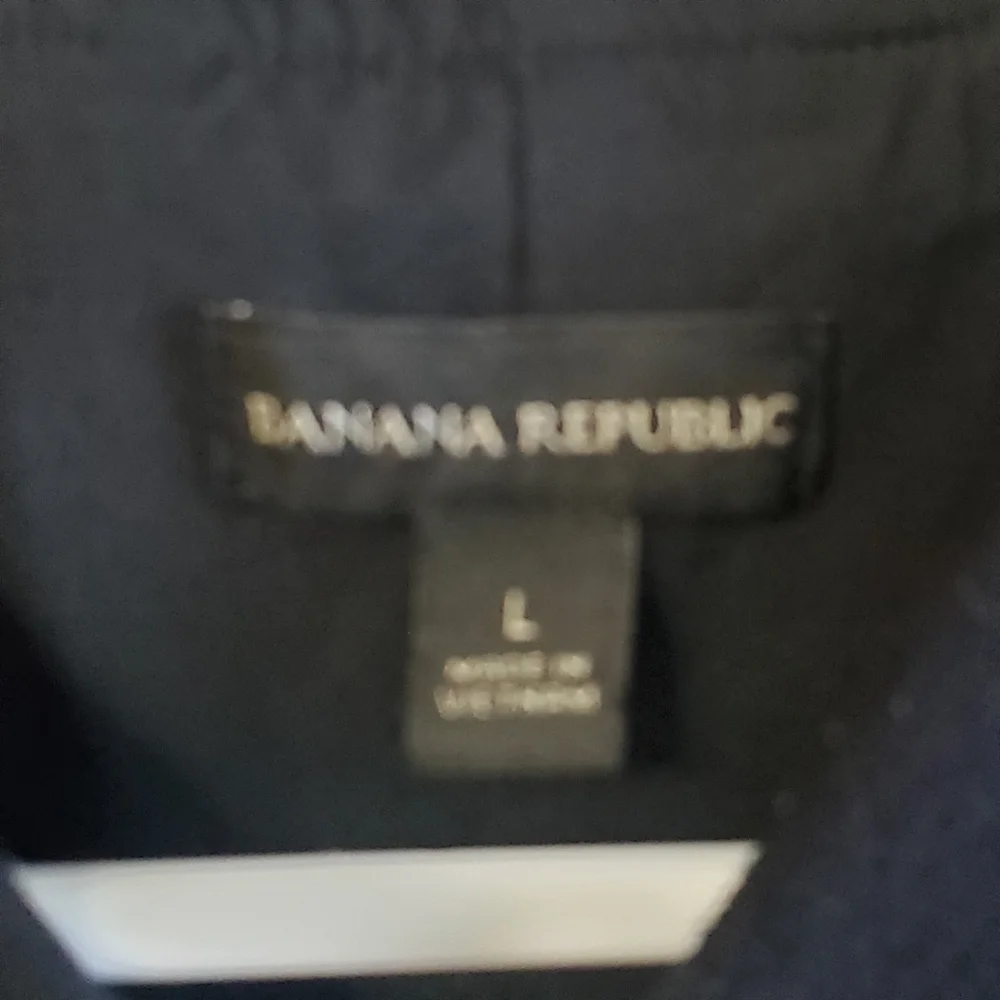 BANANA REPUBLIC LARGE BLACK BOMBERJACKET. MENS.
